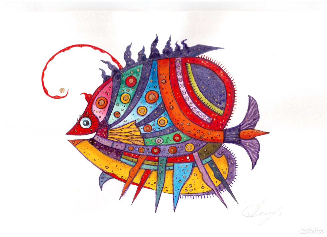 Рыба стилизованная декоративная