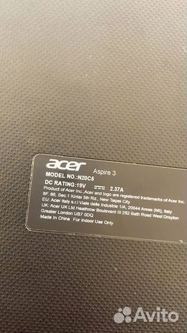 Ноутбук acer aspire 3 a315 58 купить в Богородске Электроника Авито