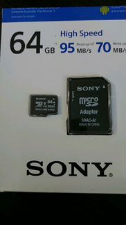 Карта памяти Sony microSD 64gb