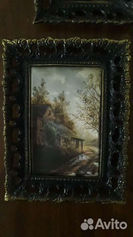 Картины шелкография в бронзе винтаж