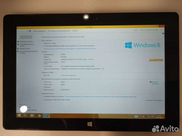 Планшет на Windows Digma 10.3 3G