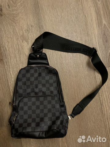 Новая мужcкaя сумкa - cлинг черная Lоuis Vuitton