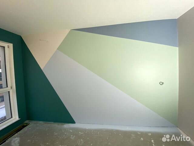 Малярные работы в интерьерах, шпаклевка / покраска