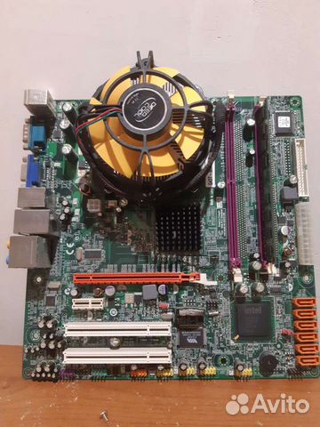 Материнская плата Elitegroup G43T-WM + e7500 + 2gb