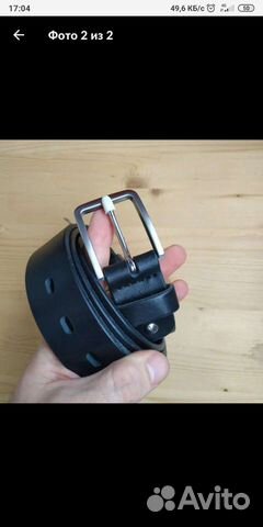 Мужской кожаный ремень ручной работы