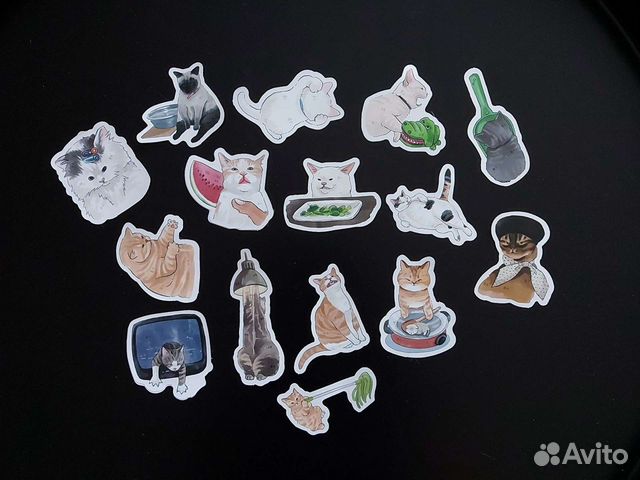Наклейки котики коты кошки