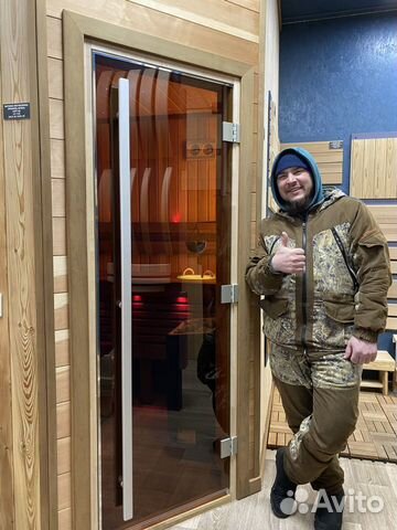 Дверь для сауны Doorwood бронза 8 мм стекло