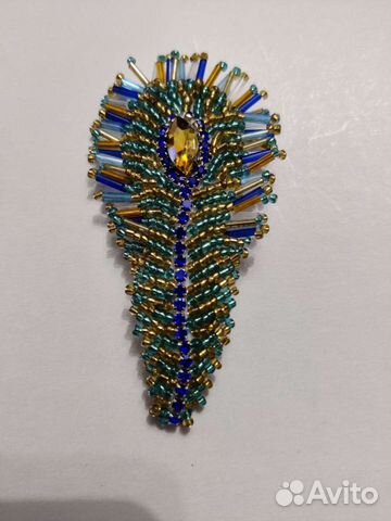 Брошь булавка (перо)