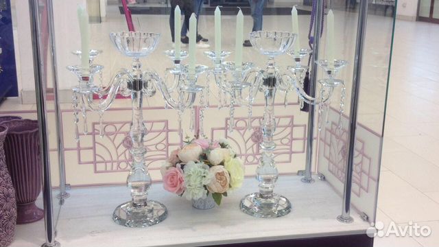 Подсвечник, канделябр (стекло, хрусталь)