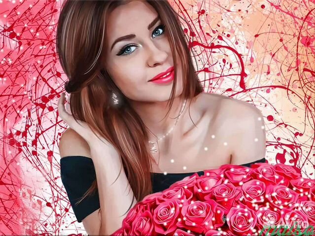 Портрет фото на холсте, под заказ, дрим арт, шарж