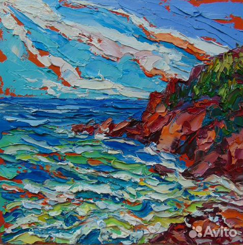 Картины маслом пейзаж 10 работ импасто интерьерные