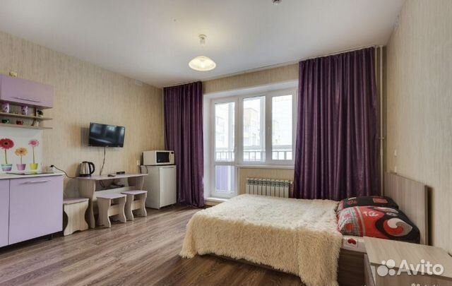 

Квартира-студия, 26 м², 2 кровати