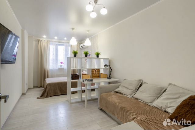 

1-к. квартира, 44 м², 2 кровати