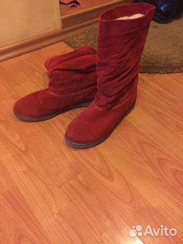 Сапоги из натуральной замши