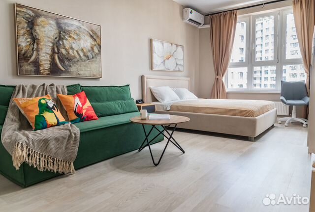 

1-к. квартира, 42 м², 2 кровати