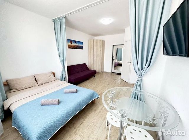 

Квартира-студия, 26 м², 2 кровати