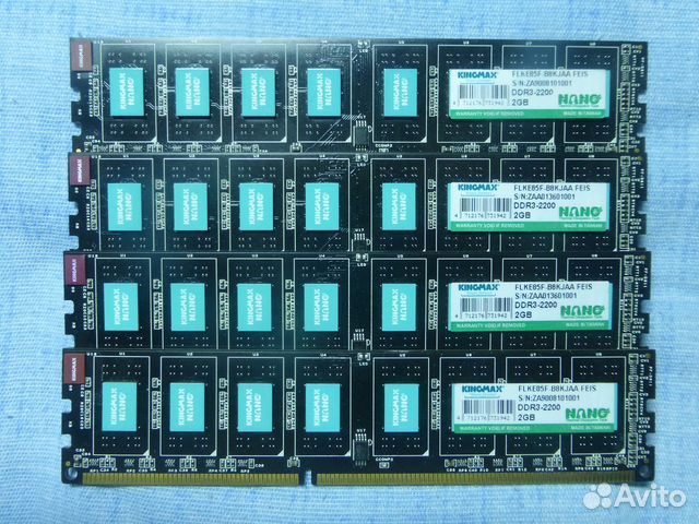 Продам набор 4x2GB DDR3 2200MHz (PC17600) Продам набор 4x2GB DDR3 2200MHz (PC17600)
