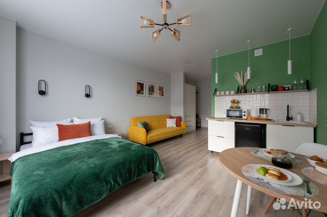 

Квартира-студия, 27 м², 2 кровати