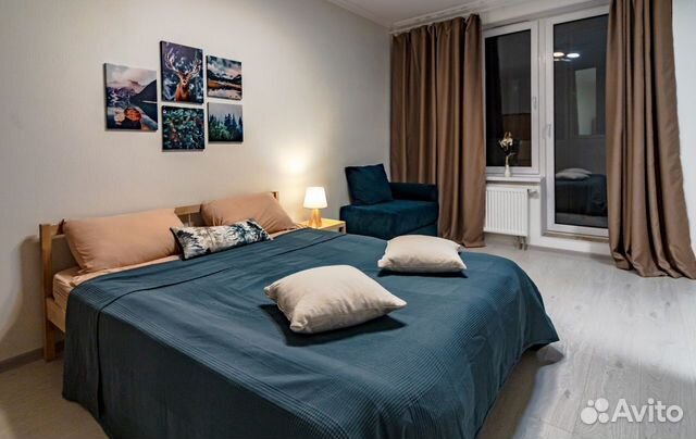 

1-к. квартира, 34 м², 2 кровати