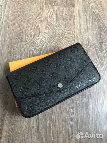 Клатч Louis Vuitton Felicie кошелёк LV чёрный