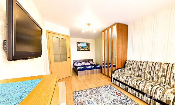 

1-к. квартира, 44 м², 3 кровати