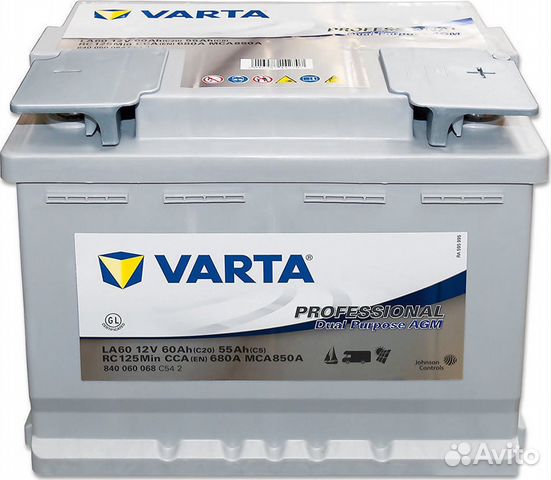 Аккумулятор Varta AGM(Гелевый) 60 Ач о.п