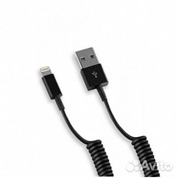 Кабель iPhone 5/5S/6/6S/6 Plus/iPad Витой Черный