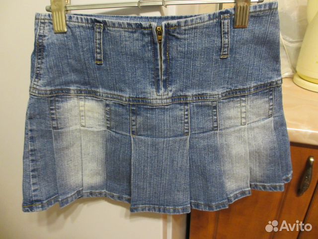 Юбки разные короткие джинсовые на р. 40-42 Пакетом