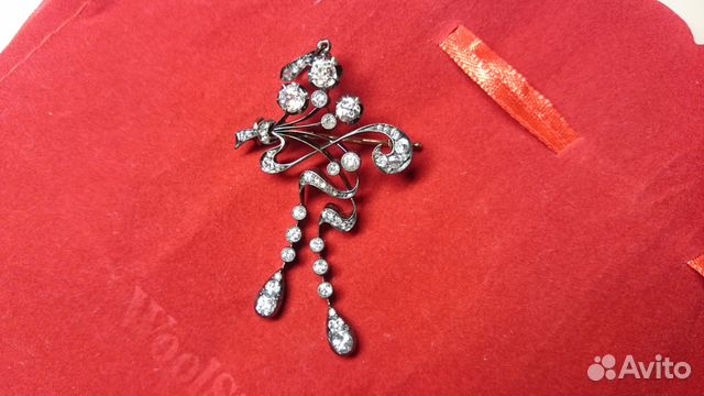 Антикварная брошь с бриллиантами купца Кашинова Антикварная брошь с бриллиантами купца Кашинова
