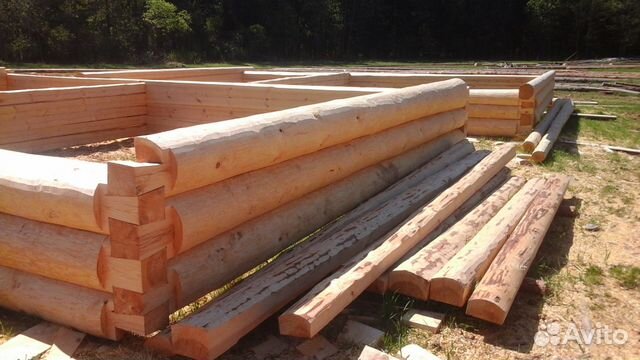 Сруб дома 6х8+2 из рубленного бревна Сруб дома 6х8+2 из рубленного бревна