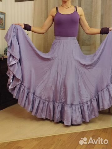 Юбка атласная