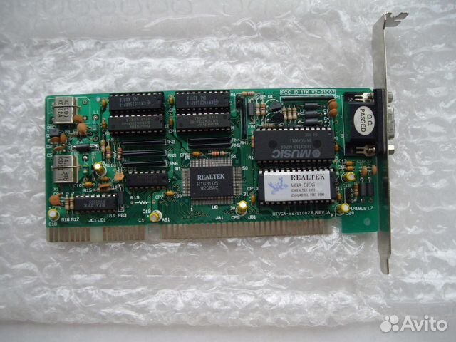 Винтаж 1992 / Realtek 3105 ISA VGA полный комплект Винтаж 1992 / Realtek 3105 ISA VGA полный комплект