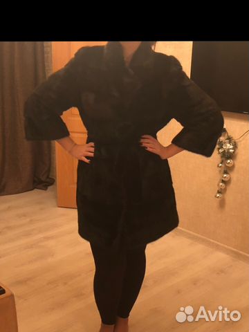 Шуба норковая чёрная