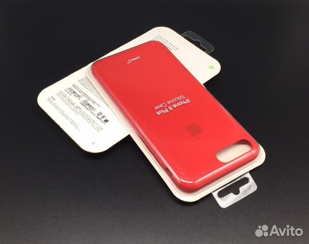 Оригинал iPhone 8 Plus Чехол Силикон Кейс Красный