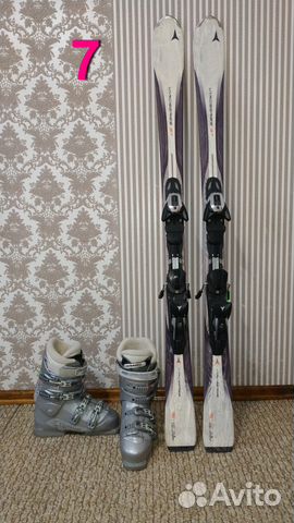 Женские горные лыжи и ботинки. 10 комплектов +