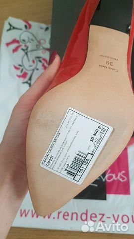 Туфли Calvin Klein красные лаковые новые