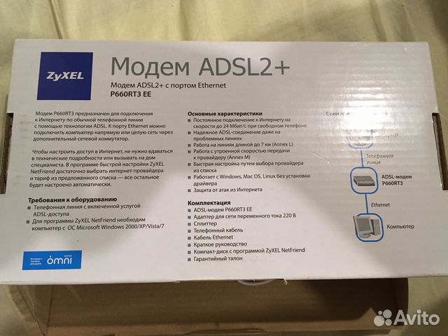 Модем zyxel p660rt3 ee