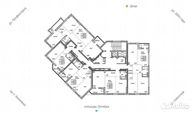 1-к квартира, 42.5 м², 3/16 эт.