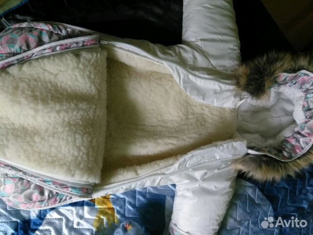 Зимний конверт для новорожденного