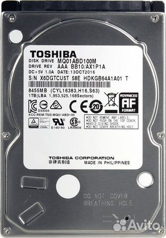 Toshiba 1Tb 2,5