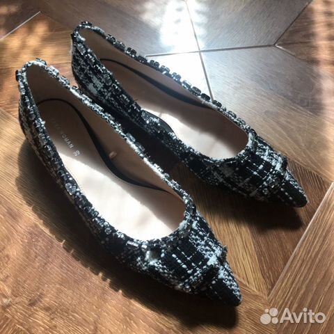 Балетки из твида Zara