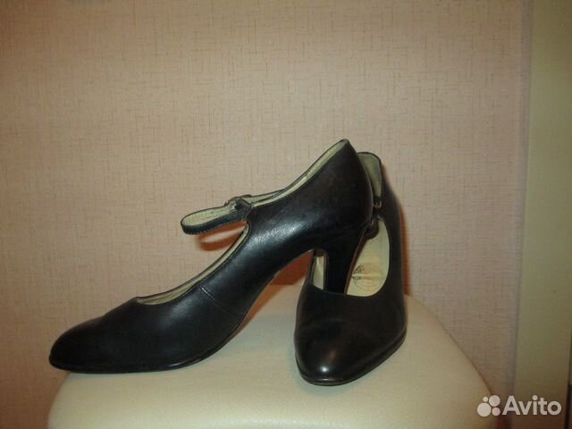 Туфли кожаные черные