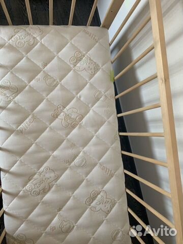 Детская кровать+ новый матрас Plitex eco