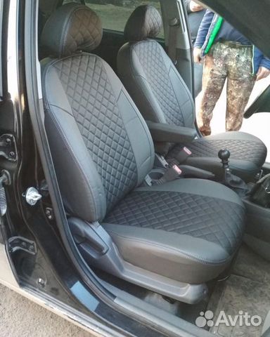 Автомобильные чехлы из экокожи для Kia Rio Автомобильные чехлы из экокожи для Kia Rio