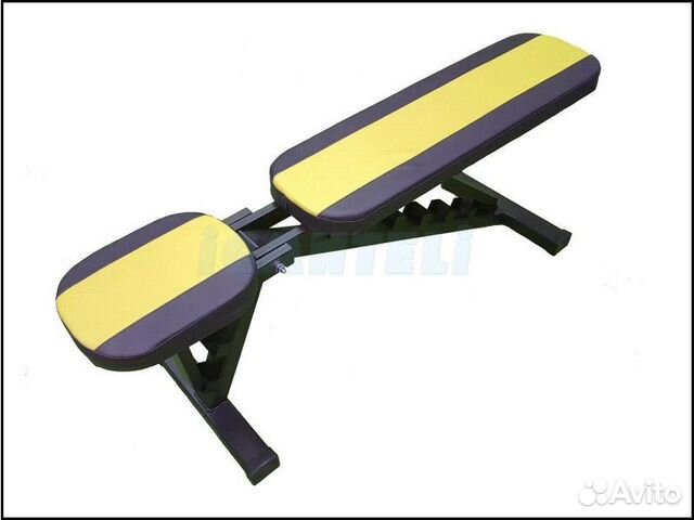 Скамья наклонная силовая регулируемая черно-желтая