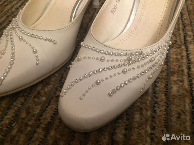 Туфли белые кожаные Туфли белые кожаные