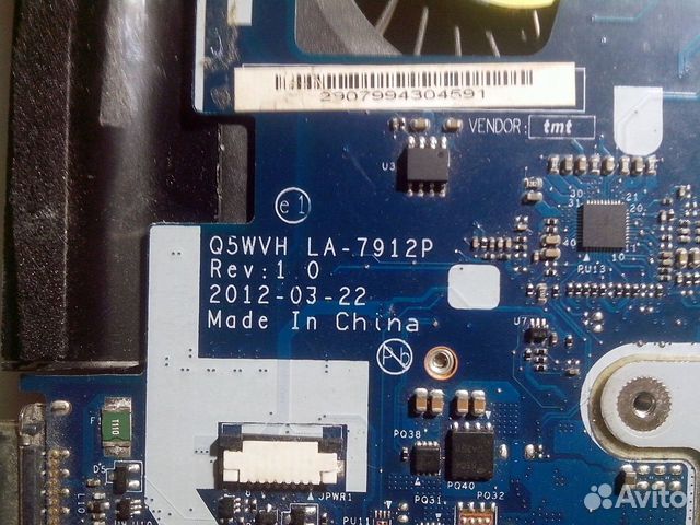Материнская плата Q5WVH LA-7912P rev 1.0 Материнская плата Q5WVH LA-7912P rev 1.0
