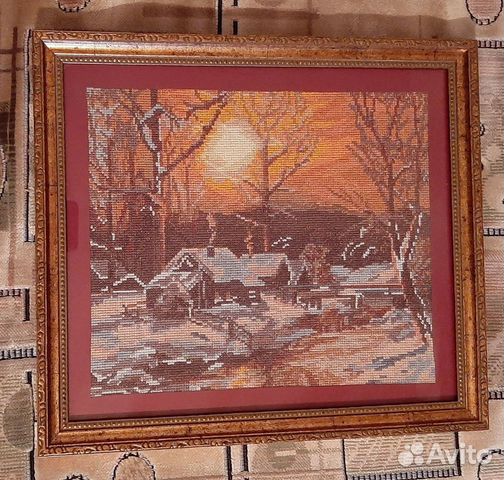 Картина вышитая крестиком 