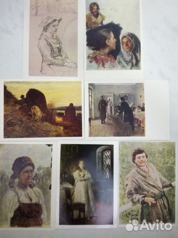 Открытки картин Репина и разных художников