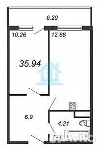 1-к квартира, 35.9 м², 9/18 эт.